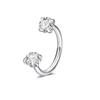 Horseshoe Nose Rings Stainless Steel Rianbow Cz  Nose Stud Lip Eyebrow Helix Ear Piercing Body Jewelry