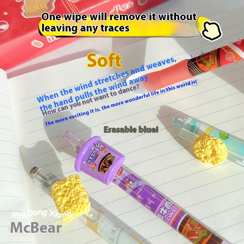4Pcs 0.5Mm Black Blue Ink Gel Pen School Office Supplies Kawaii Cute Erasable Gel Pen Set Korean Stationery