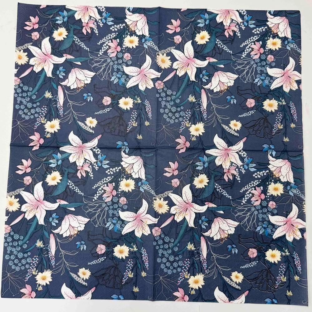 20pcs/pac Floral Printed Paper Napkins for Wedding Colorful Facial Tissues for Party Table Setting Disposable Dinner Napkins