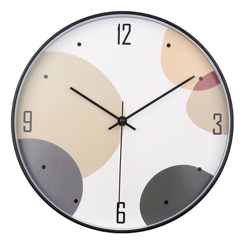 12-inch Clock Wall Clock Living Room Fashion Creative Home Bedroom Clock Modern Simple Silent Quartz Clock