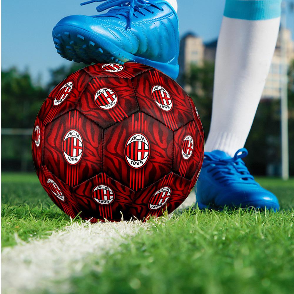 Pallone da Calcio da Partita Misura 5 Tema AC Milan Pallone da Calcio Professionale da Esterno Morbido al Tocco Pallone da Allenamento