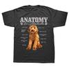 Anatomie eines Goldendoodles T-Shirt Lustig Süßer Hund Doodle Mama Papa T-Shirts Baumwoll Oberteile Shirt High Street für Unisex Kurzarm