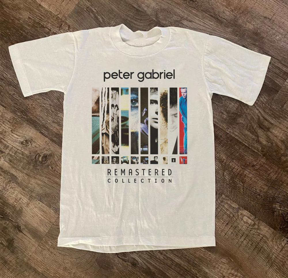 Peter Gabriel Albums Collection Adult White Shirt Unisex Cotton Tee