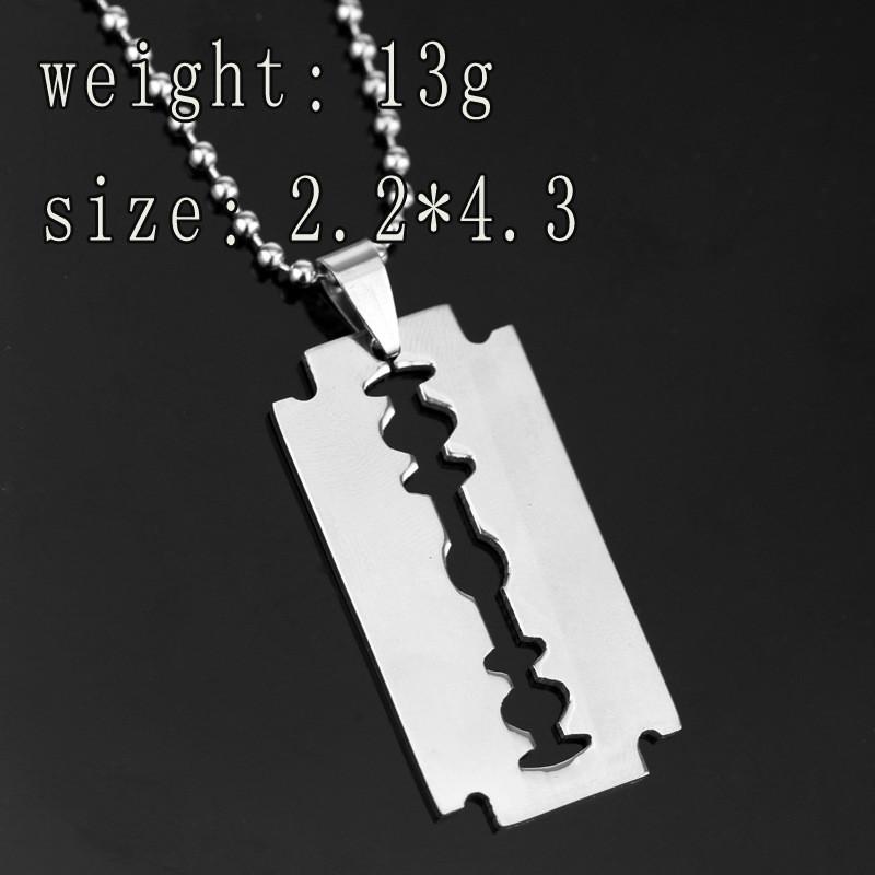 Punk Simple Style Blade Alloy Necklace With Pendant For Party And Employee Gifts