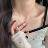 S925 Sterling Silver Zirconia Diamond Necklace for Women - Light Luxury Korean Style Clavicle Chain, Cute & High-End Fashion Accessory