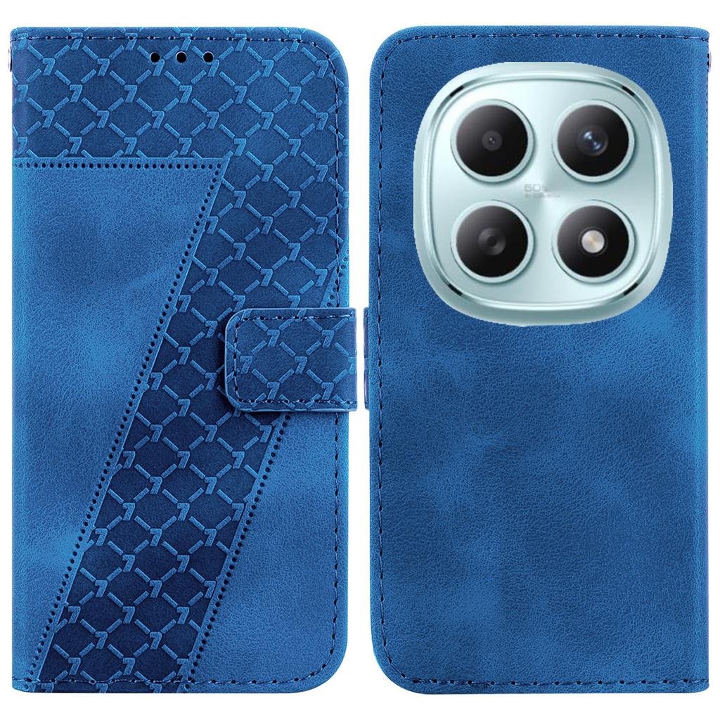 Dla Xiaomi Poco M8 5G/Redmi Note 15 5G (Światowy) Etui na telefon z nadrukiem w kształcie 7 w formie skórzanego etui z paskiem