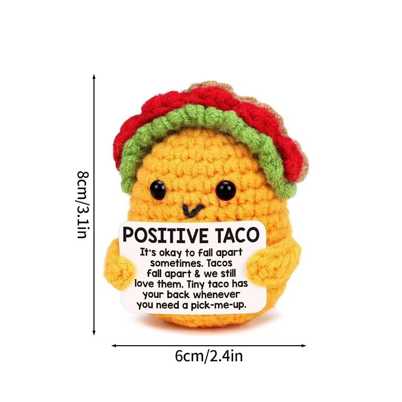 Positive Potato Desk Accessories Crochet Ornament Kawaii Woven Figurine Desktop Offices Accessories Gift for Children Room Decor