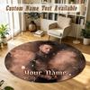 Round Rug Custom NameKontra K Pattern Non Slip Carpet Home Floor Decor