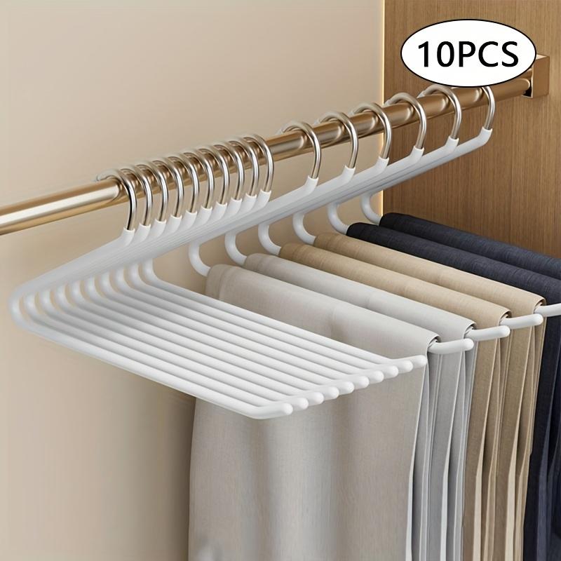 10-piece Space-saving Goose-shaped Z-type Trouser Hangers, Durable Metal Material,Multi-functional Trouser Storage,Home Supplies