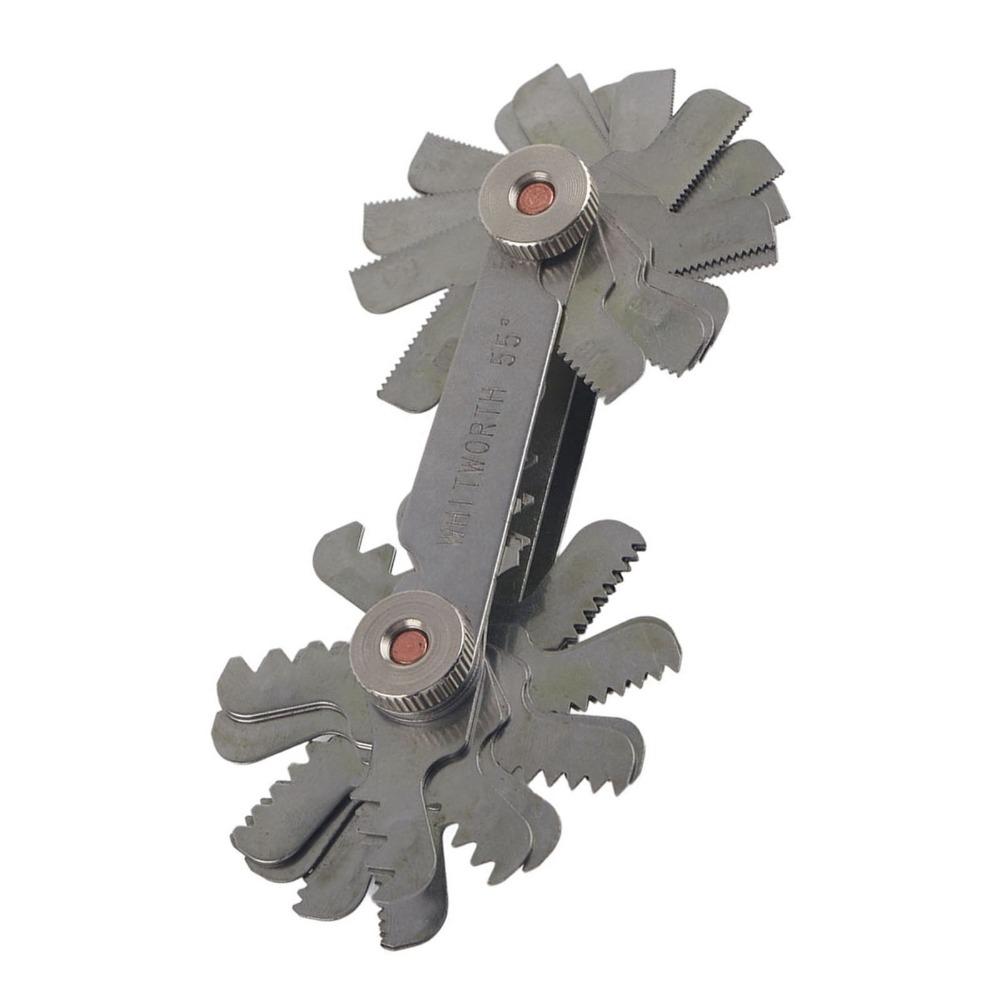 Stainless Iron Thread Pitch Gauge Metric Imperial Thread Measuring Tool Imperial Screw Threads