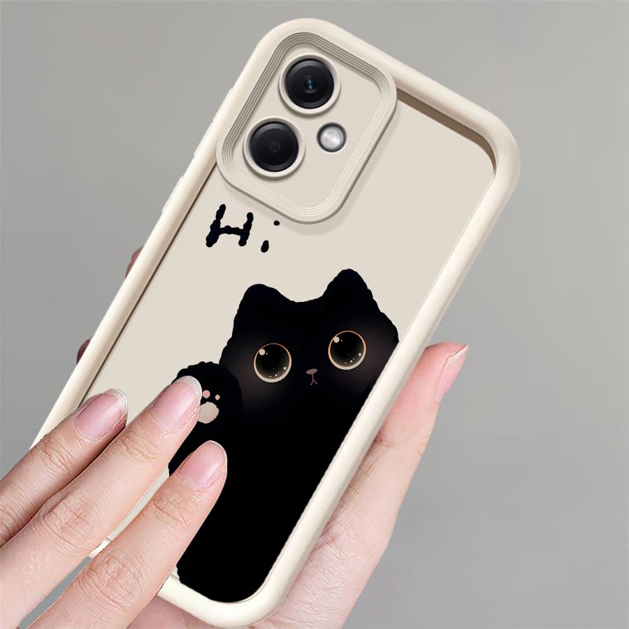 Phone Cover Case for Xiaomi Poco F8 C50 X3 Pro C61 X3 NFC C51 Hello Cute Blacks Cat
