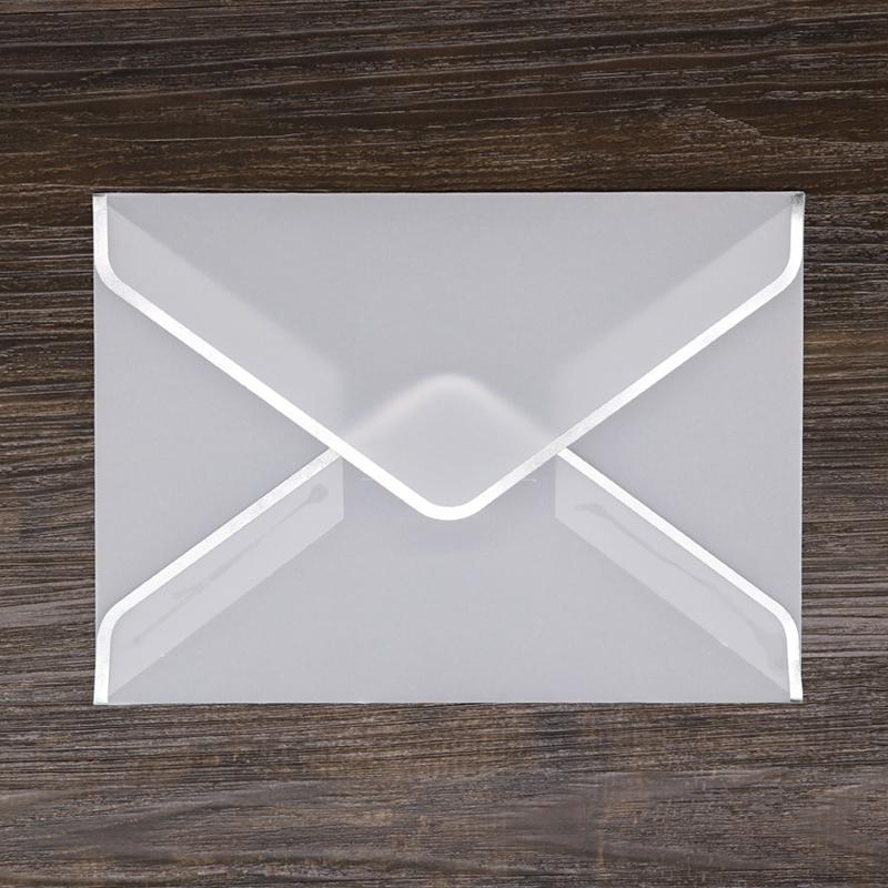 10pcs/lot Custom Sulfuric Transparent Envelope Hot Stamping Printing Paper Acid Paper Letter Wedding Invitation Envelope