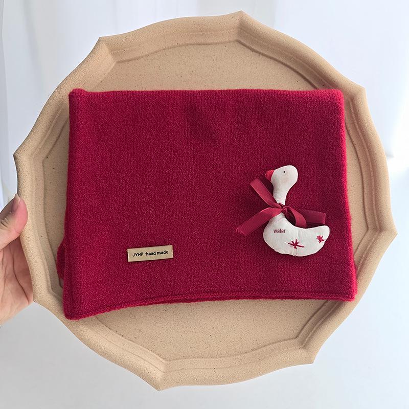 Children's 2025 Winter Red Scarf: Warm, Windproof Neck Gaiter for Girls - Cute and Protective