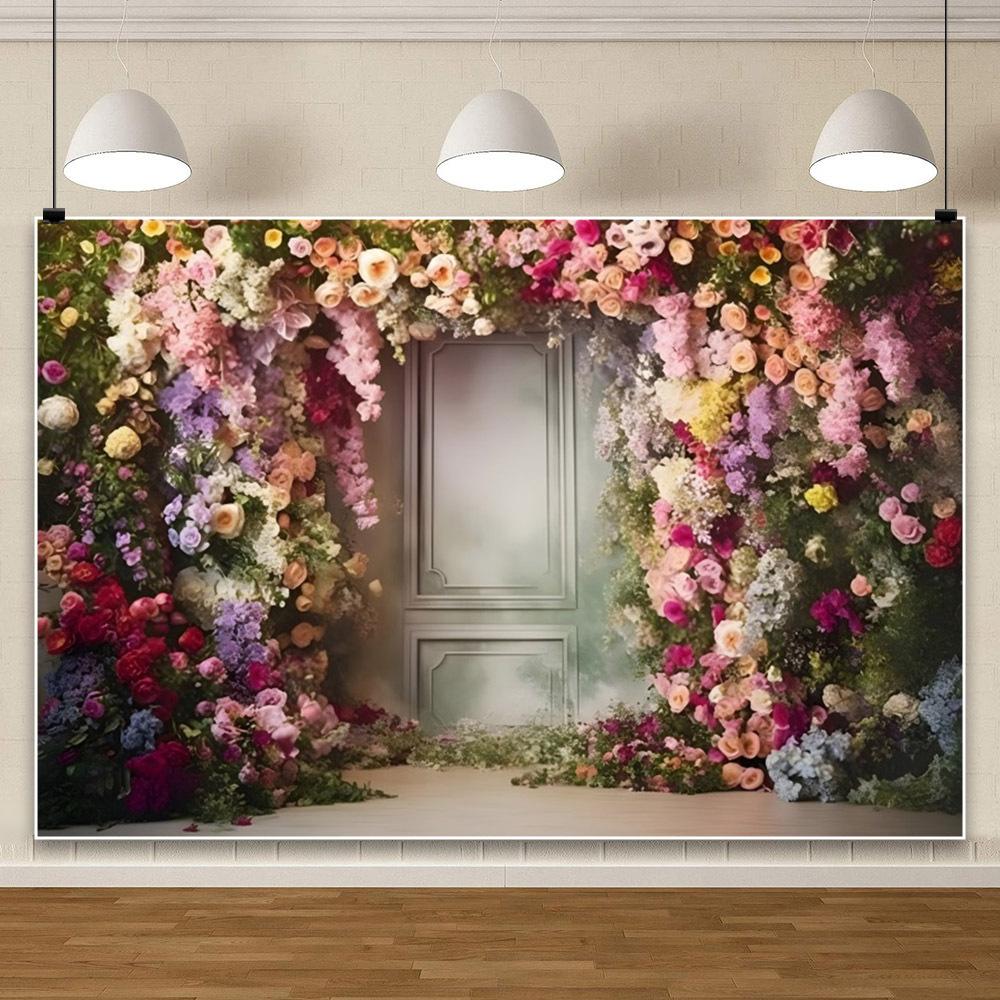 Floral Arch Adult Birthday Wedding Maternity Art Portrait Decor Backdrop Baby Shower Wedding Dress Photography Studio Prop