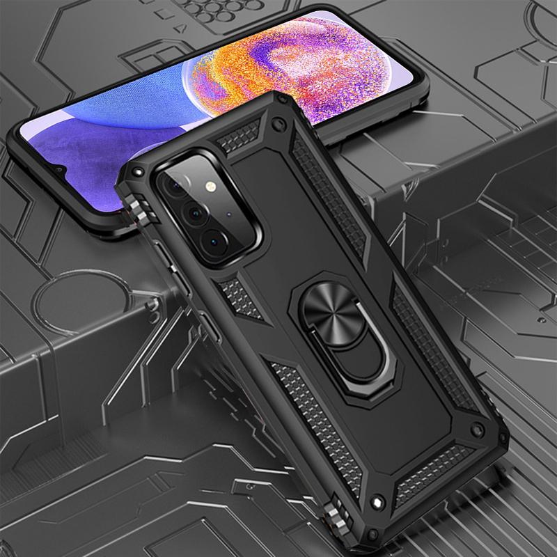 

Противоударный чехол-подставка с кольцом для Samsung Galaxy A23 A53 A33 A73 A22 A32 A52 A13 A12 A51 A71 M23 M13 M32 M53 S20 S21 Plus S22 Ultra Жесткая задняя крышка Samsung Galaxy A33 5G чёрный