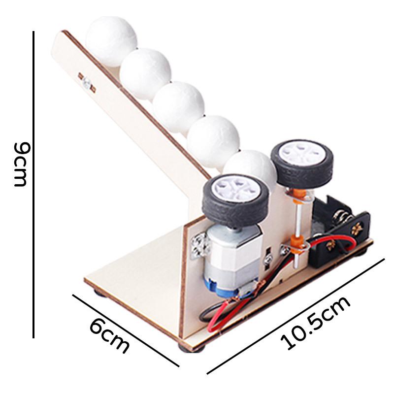 Diy Automatic Ball Server Machine Stem Science Toy Kinetic Energy Transfer Experiment Kids Handmade Assembly Educational Tool
