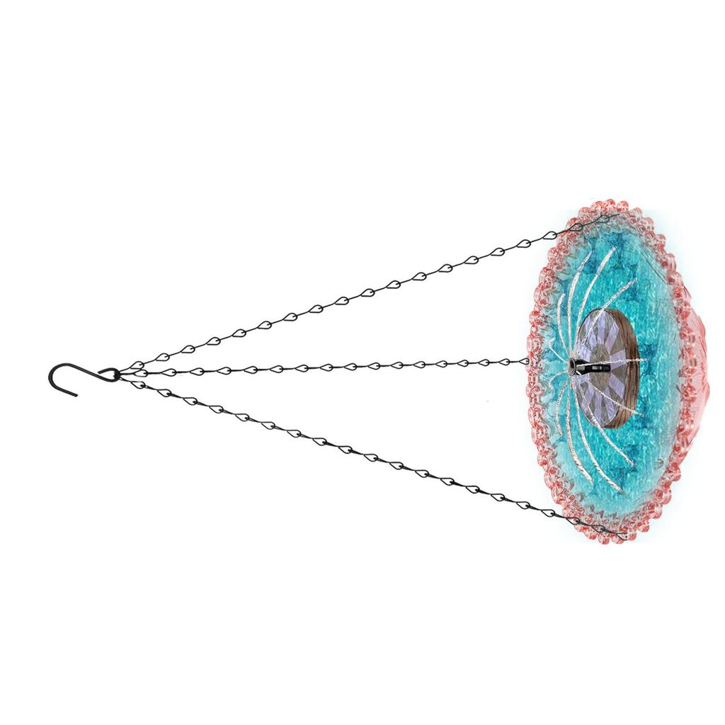 Hängende Outdoor-Vogelbad-Fontäne mit Wasserspiel zieht Vögel Eichhörnchen an Wetterfest Große Kapazität Gartenfutterspender