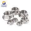 Flower Teeth Anti-slip Locking Hex Nut - 304 Stainless Steel, M3-M20