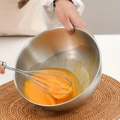 Koreanische Edelstahlsalat-Schüssel für Obst und Gemüse mit Reisschüssel, Kaltnudelschüssel, Instantnudelschüssel, kalte Mischschüssel