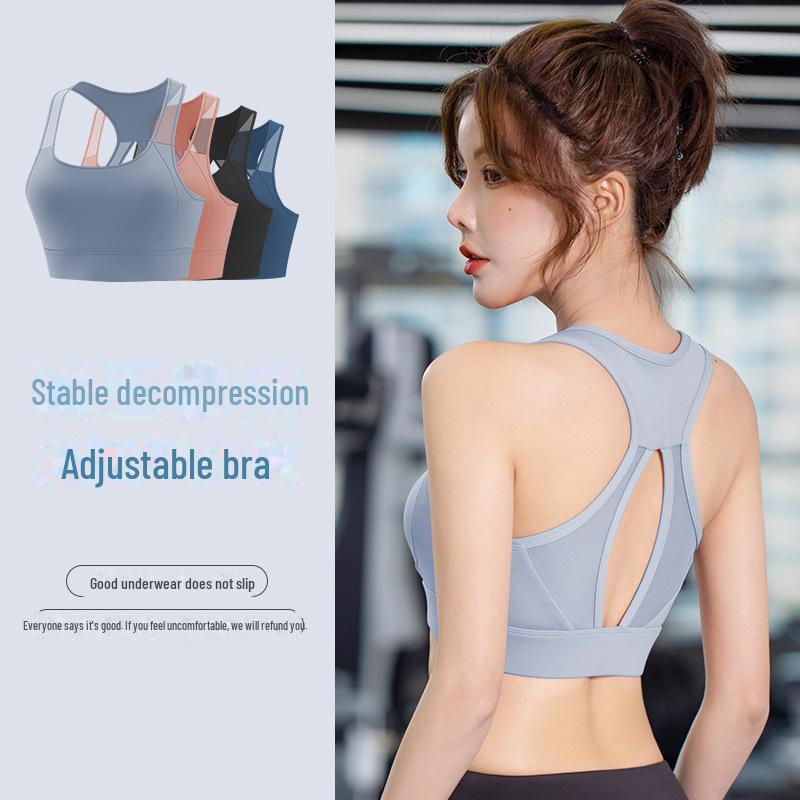 Juyitang Women's High-Strength Shockproof Sports Bra for Running, Yoga, and Fitness