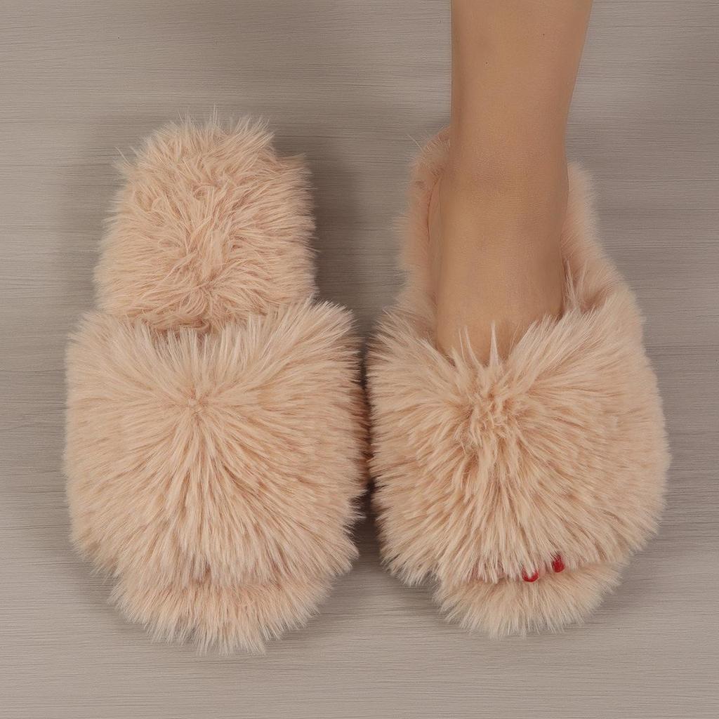 Women's Long Fur Indoor Cotton Slippers - New 2024 Spring & Autumn Style