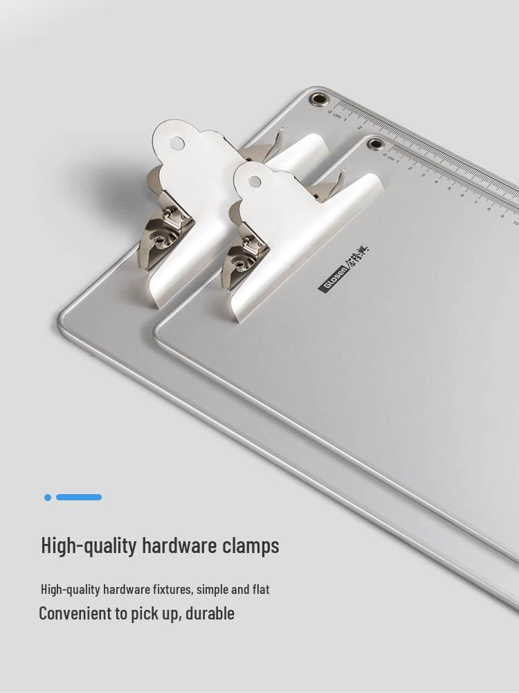 Aluminum Alloy Clipboard Folder A4/A5 Writing Board Office Stationery.