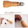 Leather Sewing Awls Tool Set Including Straight/Curved Needle Tip, Sewing Thread & Screwdriver, for Leather Craft Repair