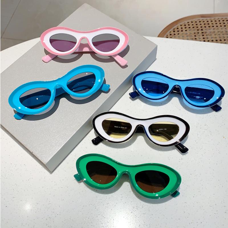 New Oval Sunglasses Women  Stylish Multicolor Outdoor Shades Men Trendy Brand Designer UV400 Protection Beach Eyewear