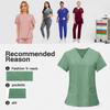 Unisex Quick-Dry Short Sleeve Scrub Suit for Medical Professionals