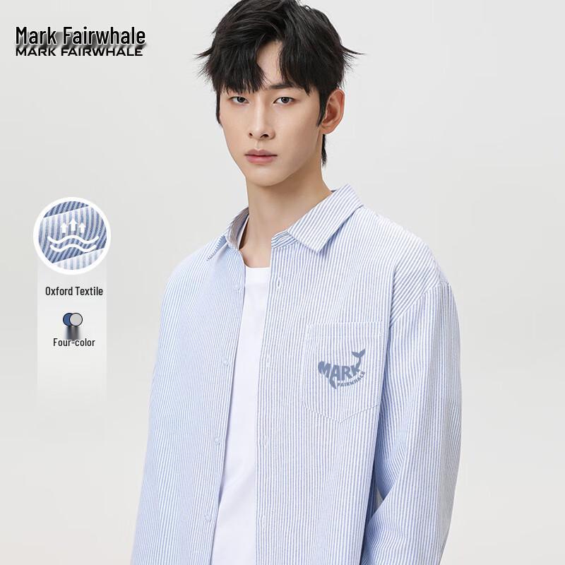 Mark Fairwhale Men s Striped Oxford Long-Sleeve Shirt XL