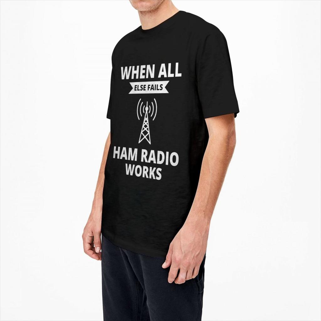 Amateur Ham Radio Operator T Shirt Summer Humor Y2K Retro T-Shirts 100 Cotton Tee Shirt For Male Short Sleeve Casual Clothes