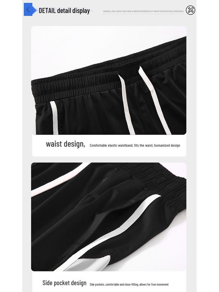 Plus Size Color Block Letter Print Summer Shorts - Loose Fit Five-Point Pants