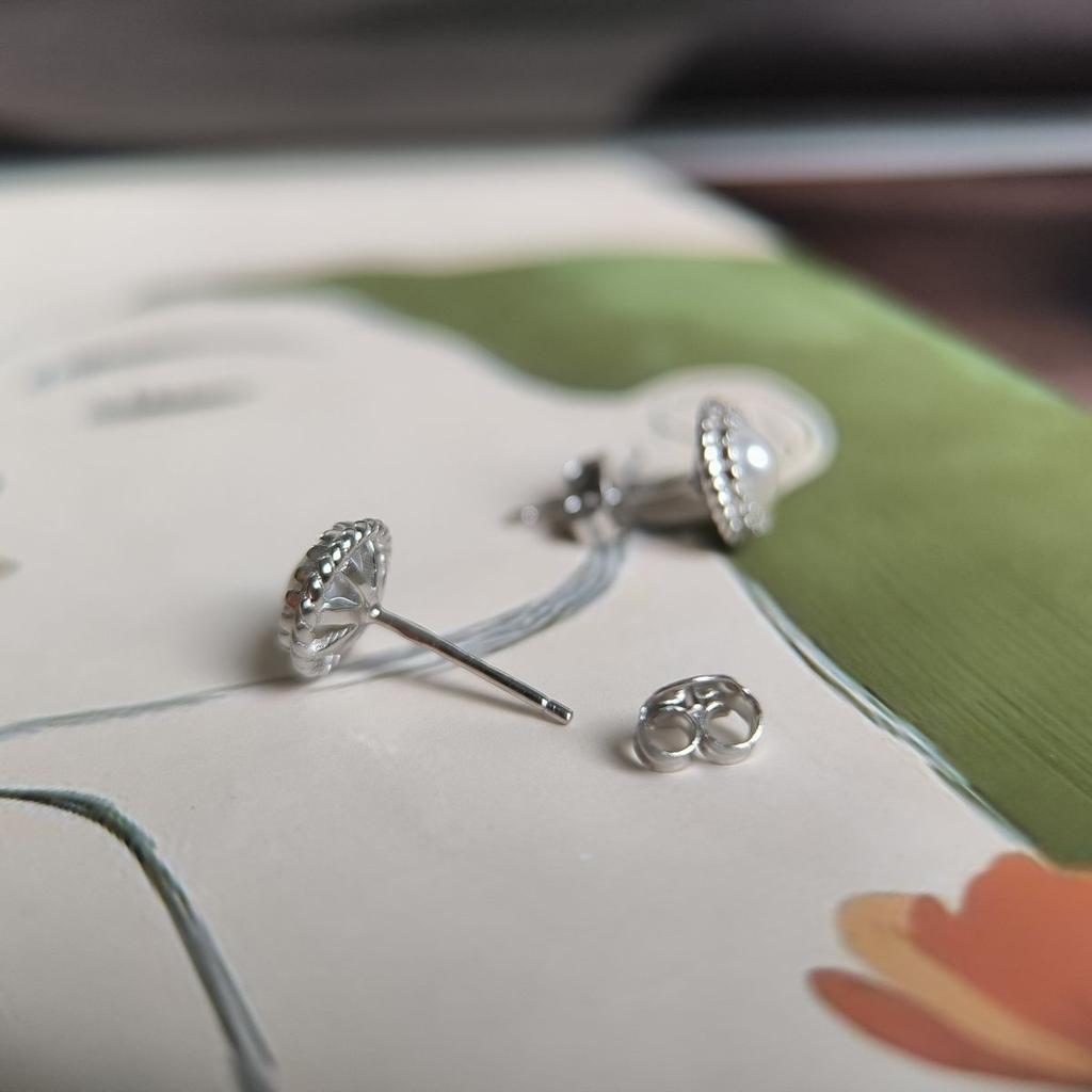 Silberohrringe mit Naturperlen, Zirkonia (2184300)