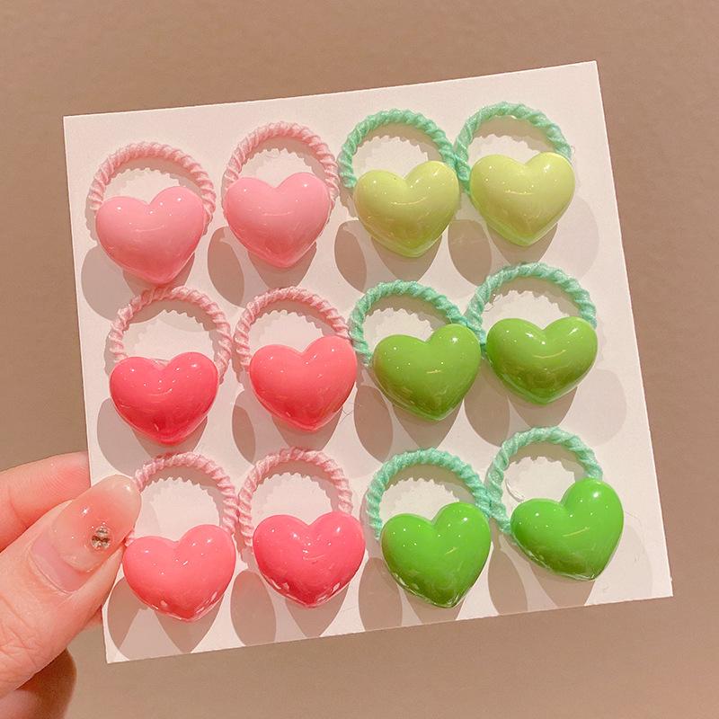 2024 Kid-Friendly Hair Accessories Set - Elastic Cartoon Hair Ties & Ropes for Girls, No-Pain Design