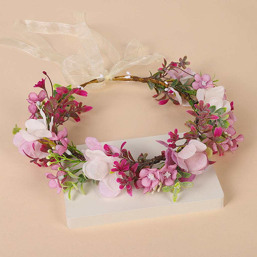 Luxury Imitation Flower Hairband Bohemian Wreath For Women Fashion Wedding Hair Accessories Prom Garlands Bride Hair Jewelry