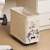 40cm Folding Laundry Basket Large Capacity Storage Box With Roller For Clothes Fitness Equipment Snack Toys Office Organizer Box
