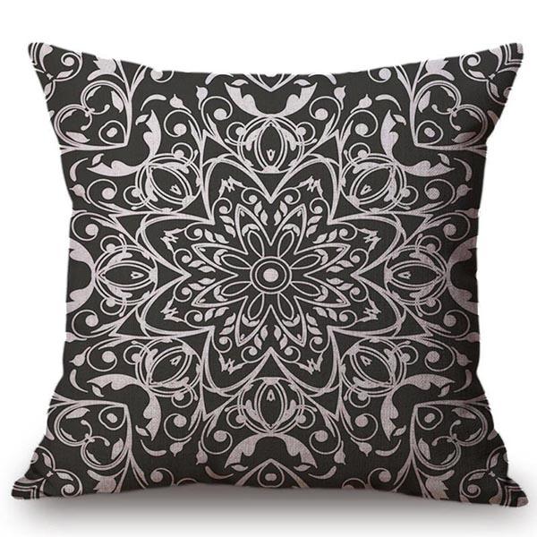Florals Beautiful Leaf Floral Mandala Waves Stripe Paisley Geometry Prints Cotton Linen Cushion Cover Sofa Throw Pillow Case