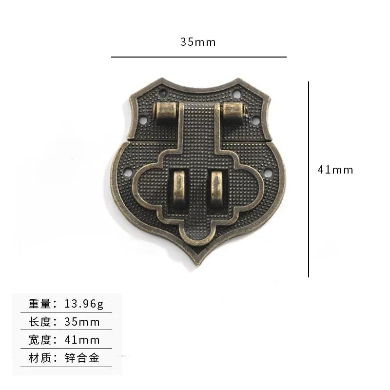 

2pc Antique Padlock Bronze/Gold Box Hasp Lock Catch Latches for Jewelry Box Suitcase Buckle Clasp Furniture Hardware accessories