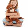 66cm Soft Stuffed Orangutan Plushies Large Monkey Plush Doll Realistic Cuddly Animal Toy for Bedroom Living Room Home Decor
