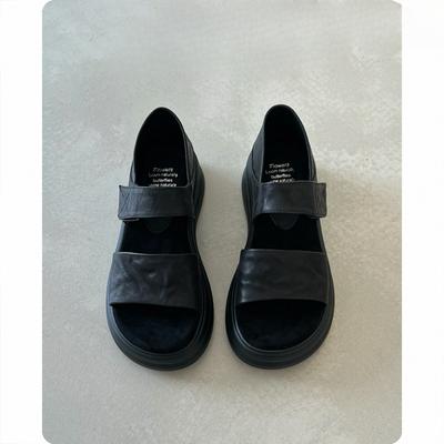 Thick-soled Sandals for Women Retro Casual Height-increasing Versatile Soft-soled Shoes