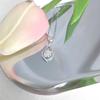 Sterling Silver Heart Pendant Necklace with Zircon for Women