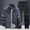 Fashion Casual Sports Long Sleeve  Wholesale Sweatproof Anti-Pilling Men Comfortable Outdoor Suit Plus Size