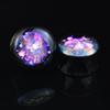Ein Paar 6-50mm Hypoallergen Acryl Holografischer Glitzer Klarer Kuppel Ohr-Tunnel Regenbogenfarbene Flocken Ohr-Stecker Körperpiercing Schmuck