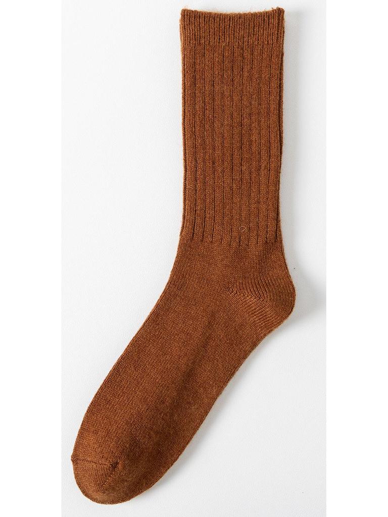 Calcetines de Calor Merino-Cachemira de Media Caña para Hombre y Mujer, Cálidos Doble Aguja, Estilo Casual