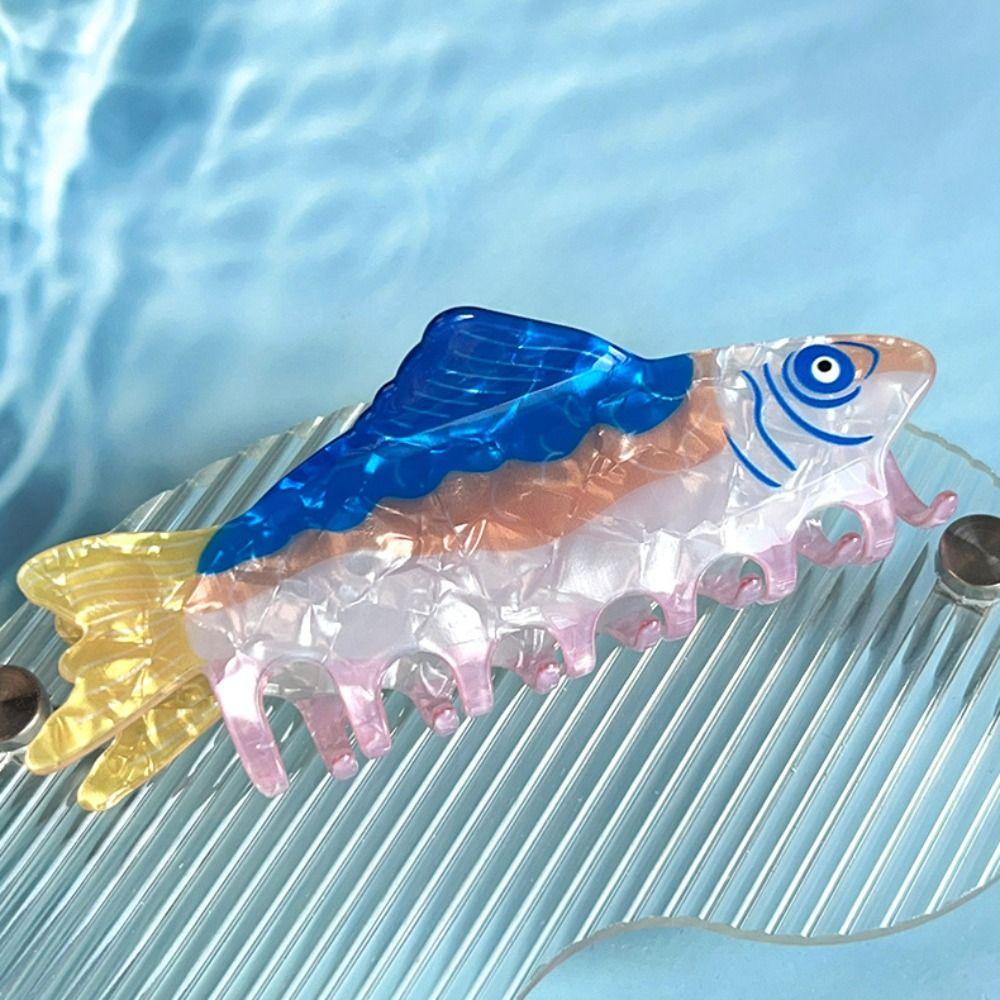 Goldfish Ocean Animal Hair Claw Hairpin Fish Grab Clip Fashion Marine Life Fish Hair Clip Vacation