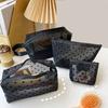 Women Cosmetic Pouch Toilet Storage Bag Ladies Toiletry Lipstick Key Coin Organizer Bags Purse Heart Transparent Mesh Makeup Bag