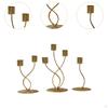 3 Piece Iron Candle Holder Set for Dinner Valentine's Day Party And Weddings