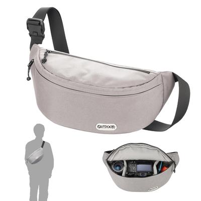 OUTDOOR PRODUCTS Camera Shoulder Bag 07 AZ Heather Gray Camera Bag for Easy Portability YKK Zipper Fabric AMZODCSB07HG 4977187005349