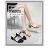 Fashion Summer Female Sandals Open-toed Wild Sandals Thick with Suede Med Heels Two Wear Sandals with Female Sandalias