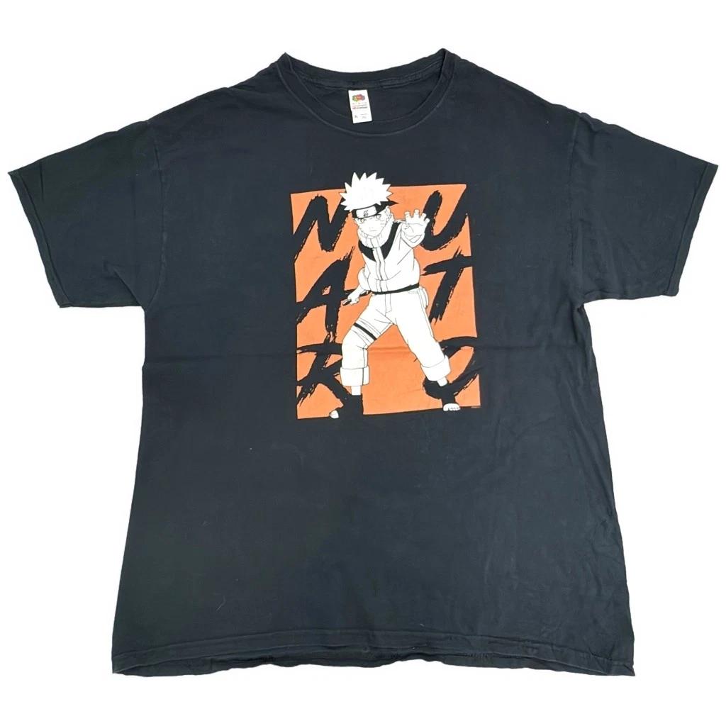 Naruto Uzumaki Graphic Anime T-Shirt XL Black Rare Tee M